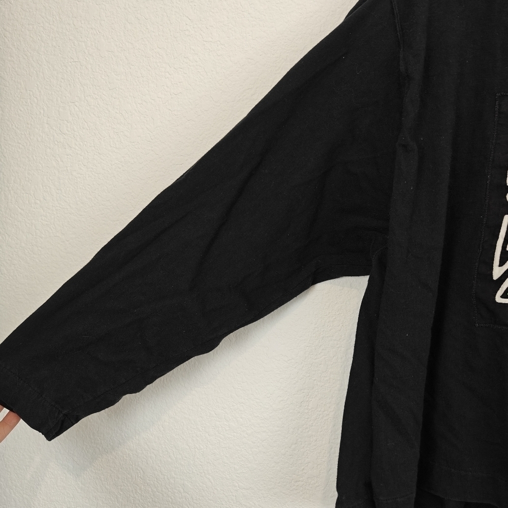 Vintage Mola Art Quilted Embroidered Long Sleeve Shirt Fish Print Size LG - Picture 6 of 11